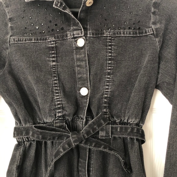 Girls Black Denim Jacket - Picture 3 of 9